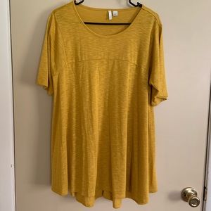 Flowy Mustard Yellow Plain Top